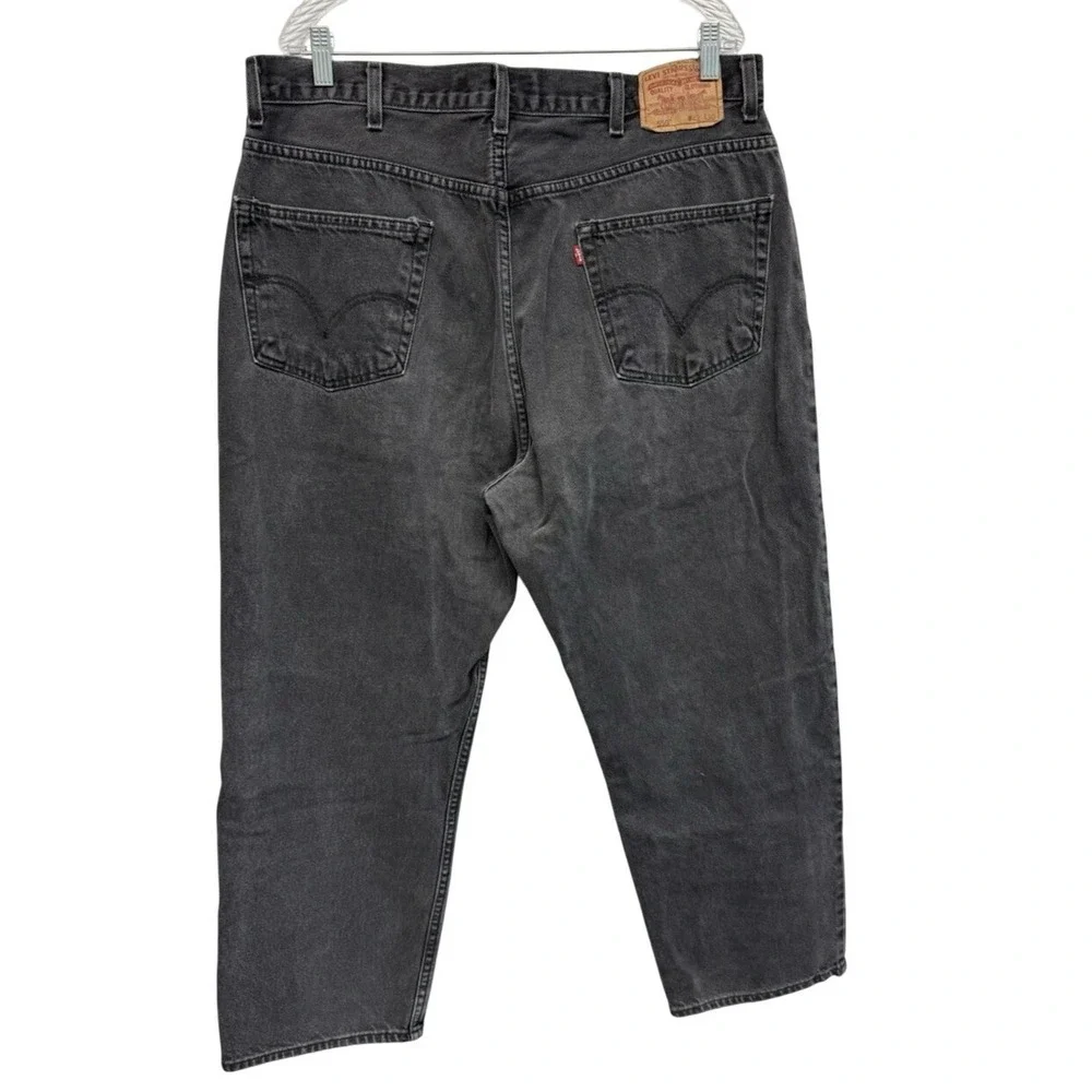 Levi's 550 Men's Jeans 38x27 Faded Black‎ Straight Relaxed Cotton Denim Classic